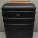 Flight Knight 24x16x10 Expandable Carry On Suitcase Hardside TSA Lock USB C Lightweight Luggage Silent Double Spinner Wheels Maximum Overhead Carry-On Bag For Virgin South West Approved Black/Tan