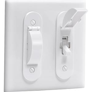 Wall Switch Guard, Child Proof Light Switch Cover Guard | Toggle Style | Light Switch Protection | Keep Toggle Switch in On or Off Position | 1 Pack, White