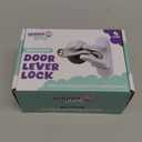 Door Lever Locks (4 Pack)  Prevents Toddlers from Opening Doors  Durable ABS with 3M Adhesive  Easy OneHand Operation for Adults, No Tools Needed