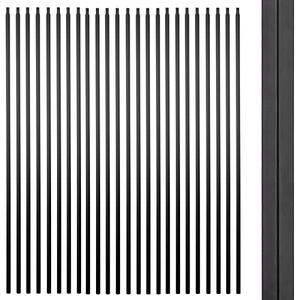 Senmit S01 Wrought Iron Balusters Set of 50 Hollow Plain Bar Decorative Metal Balusters for Decks Spiral Stair Railing 1/2-inch Iron Spindles Satin Black Metal Railing