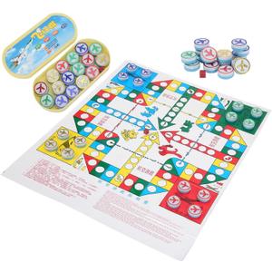 Flight Chess, Portable Board Game Aeroplane Chess Flying Chess Flight Game Set with Oval Box Chess And Leisure Sports Supplies Chinese Flying Chess Game Flying Chess Game