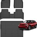 Jenofa-Car Floor Mats for VW ID.4 2021-2026 All Weather Mats Cargo Mat Custom Waterproof Durable Full Set Floor Liners for Volkswagen ID4 Accessories Black