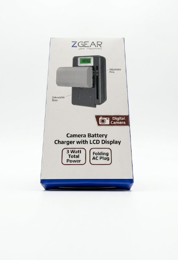 ZGEAR - Universal Camera Battery Charger W/LCD Charge Display