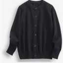 Women Cardigan Sweater Cotton School Uniforms Solid Kids Long Sleeve Button Down Sweaters Knit Tops, Size 160