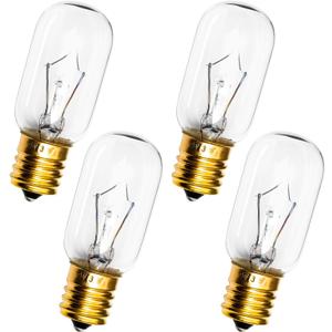 Belleone Light Bulb Fits for LG Microwave Oven - Compatible with LG Frigidaire Ken-more Whirlpool GE Over the Range Microwave, Dimmable 125V 30W E17 Base, Kitchen Night Light, Replace 6912W1Z004B, 4 pcs