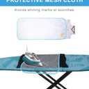 Ironing Board Cover and Pad, Standard Size 15x54 Iron Board Cover with Padding, Scorch & Stain Resistant Thick Iron Padded, Non-Slip Elastic Edge & Fasteners Clips for Daily Ironing, Tropical