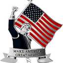 Christmas Ornament  President Trump American Flag Design with 2024 Tag, Make America Great Again Keepsake Tree Decoration