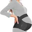 ChongErfei Maternity Belt, Pregnancy 3 in 1 Support Belt for Back/Pelvic/Hip Pain, Maternity Band Belly Support for Pregnancy Belly Support Band (M: Fit Ab 35.5"-47.3", Black)