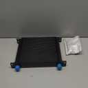 Ucreative 30 Row 10AN AN10 Aluminum Engine Transmission Oil Cooler Kit Stacked Plate With 6AN 8AN Adapter Universal Engine Transmission British Radiator Black