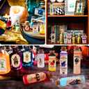 99 Pcs Apothecary Bottles Set with Halloween Stickers & Pendants - Tiered Tray Decor for Indoor Halloween Party Supplies
