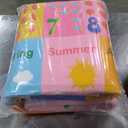 Kids Play Mat - Cartoon Kids Bedroom Rug Play Mat for Learning ABC Alphabet, Numbers, Animal, Colors, Season, Cute Classroom Rug for Children Girls Bedroom Decor, Pink, 4.5x6 Feet