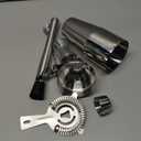 6-Piece Cocktail Shaker Set 24oz Shaker Strainer Muddler Jigger Mixing Spoon Pour Spout Bartender Kit Stainless Steel Bar Set Housewarming Gift