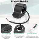 Jerbor Thumb Throttle for Iscooter I9/I9M/I9 Pro/MAX/I9 Max/I8, Scooter Accelerator Replacement Throttle Speed Control Handlebar Assy, Electric Scooter Replace Parts Accessories for Iscooter