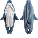 Shark Blanket Hoodie Onesie for Adult & Kid, Wearable Shark Sleeping Bag, Soft Cozy Onesie Costume M
