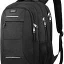 Backpack for Men and Women, School Backpack for Teens, Black Backpack for Boys with USB Charging Port Fits 15.6 Inch Laptop, Water Resistant Travel College Bookbag