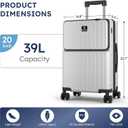 20 Inch Carry-On Luggage with Front Pocket, 22x14x9 Airline Approved