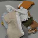 CIVARUA KIDS Muslin Baby Bibs 8 Pack, Baby Bandana Drool Bib for Drooling and Teething, Cotton Soft Absorbent for Girls Boys Calm Style Plain Solid Color