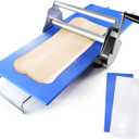 Folding Dough Sheeter with 2 Sheeter Boards Countertop Manual Dough Roller Machine Stainless Steel Thickness Adjustable