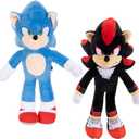 Sonic 3 Movie Plush Sonic & Shadow 9-Inch Stuffed Toy Figures - Officially Licensed Sonic The Hedgehog 3 Movie, Amazon 2-Pack Kids Plush Toy Figure Set