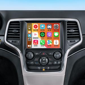 [4+64G] Car Radio for Jeep Grand Cherokee 2015 2016 2017 2018 2019 2020 2021 with Wireless Carplay Android Auto Bluetooth Touch Screen Car Stereo WiFi GPS Navigation SWC FM Radio