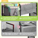Cidaziya 2In1 Baby Diaper Caddy Organizer and Storage, 3 Tier Rolling Cart with Dividers and Drawers, Mobile Utility Cart Baby Dresser Clothes Organizer for Changing Table, Crib Nursery, Bedroom, Grey 32.48"W x 11.42"D x 33.5"H