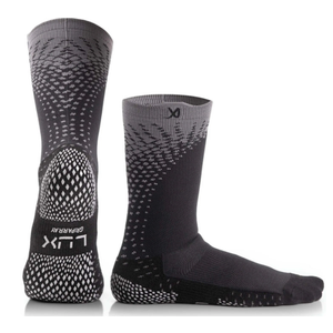 Lux Dual Grip Socks - Soccer Grip Socks for Men and Women - DualGrip Engineered for Performance & Comfort - Anti-Slip Design for Soccer Black