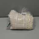 BTTN Stall Shower Curtain - 60x84 Long Boho Farmhouse Linen Weighted Fabric Shower Curtain Set with 10 Plastic Hooks, Narrow Bohemian Country Decorative Shower Curtains for Bathroom - Cream/Beige