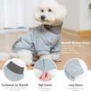 cyeollo 2 Pack 3XL Dog Sweaters for Large Dogs, Strechy Soft Fleece Sweatshirt for Dogs Boy Girl Turtleneck Warm Winter Big Dog Clothes with Sleeves, Navy & Light Blue XXXL