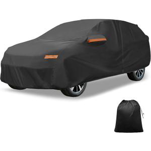 X AUTOHAUX Car Cover Outdoor Waterproof Sun Rain Snow Hail Protection with Left Side Door Zipper 210D-PU for Kia Sorento