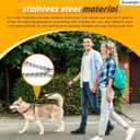 Prong Collar for Dogs - Adjustable Pinch Collar with PVC Coated Strap & Stainless Steel Chain - Safe Dog Training Prong Collar for Large Dogs - Choke Collar with Soft Rubber Tips (Orange)