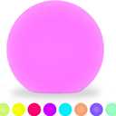 8-Inch LED Ball Light, Multi-Color Rechargeable Night Lights Waterproof Dimmable Mood Lamp with Remote for Home Garden Patio Party Bar Decors