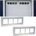 2PCS Garage Door Windows, 42"x13.8" Garage Door Windows Inserts with Plexy Glass, Replacement Vinyl Windows Inserts Kit for Exterior Garage Doors