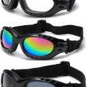 3 Pieces Motorcycle Goggles Riding Glasses Dirt Bike Ski Goggles Anti-UV Dustproof Windproof ATV Goggles For Motorcycle Riding, Skiing, Outdoor Men Women Youth