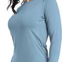 TELALEO 2 Pack Women's Compression Shirt Long Sleeve Performance Workout Baselayer Athletic Top Sports Gear M