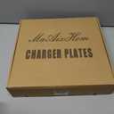 13-Inch Vintage Embossed Charger Plates, Set of 6 - Decorative Antique Gold Plastic Underplates for Dinner Party, Wedding, and Holiday Table Decor - Durable & Reusable Service Plates