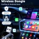Wireless Carplay Adapter to Play TV on Car Screen 3 in 1 USB A/C Android Auto Bluetooth Video Box Screen Mirror iOS Phone Wired to Wireless Screen Mirroring Car Play Accessories for iPhone
