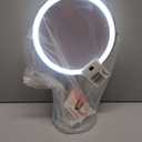 Lighted Makeup Mirror, 3000 mAh Rechargeable Double Sided Magnifying Vanity Mirror with 3 Colors, 1x/10x, 360 Rotation , Brightness Adjustable Magnification Cosmetic Light up Mirror, Women Gift (Chrome)