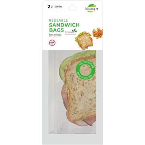 BioSmart Reusable Sandwich Bag 2 Count, 1 EA