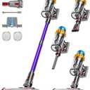 Cordless Vacuum Cleaner, 55KPA 70Min 650W Motor Powerful Vacuum Cleaners for Home, Self-Stand Cordless Stick Vacuum Rechargeable Anti-Tangle/LED Screen/1.8L Cup for Home Pet Hair/Carpet/Hardwood Floor