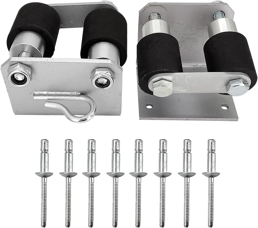 13-04401 Pair Lower Roller Bracket Kit with Rollers and Hardware Compatible with Peterbilt 379 Replace 13-04401 13-04401M001 13-03593 13-04413SPL 13-04467, Left & Right Sides