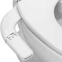 SAMODRA Ultra-Slim Hygienic Bidets Attachment for Existing Toilets - Adjustable Fresh Water Pressure Self Cleaning Nozzle Easy to Install, Silver