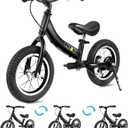 Balance Bike 2 in 1,The Dual Use of a Kids Balance Bike and Toddler Bike, for 2 3 4 5 6 7 Years Old -12 14 16 Inches with Training Theory, Brake, Pedal