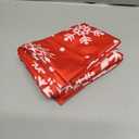 JOOCAR Christmas Pillow Cover 24x24 inch Red Snowflakes Print Throw Pillow Cover Farmhouse Christmas Decoration Xmas Decor Winter Holiday Cushion Case for Sofa Couch