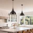 Kira Home Belle 14" Modern Industrial Pendant Light, Adjustable Hanging Height, Oil Rubbed Bronze Finish