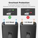 Bonsaii 12-Sheet Cross Cut Paper Shredder, 5.5 Gal Home Office Heavy Duty Shredder for Paper, Credit Card, Mail, Staples, with Transparent Window, High Security Level P-4 (C275-A)