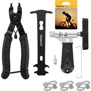 Oumers Bike Chain Repair Tools Set, Bicycle Chain Break Tool, Master Link Pliers, Bike Wear Checker Indicator Opener Closer Remover Pliers (Black)