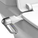 Bidet Toilet Seat Attachment Ultra Slim Bidet With Self Cleaning Dual Nozzle Adjustable Water Non Electric Bidet Fresh Water Spray for Sanitary and Feminine Wash (Sliver)