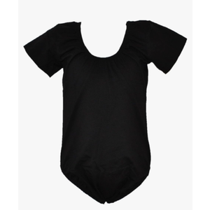 Leotard – Short Sleeve for Ballet Gymnastic Yoga & Pilates- XXL Black