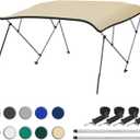 Naviskin Bimini Top for Boats, Sand 3 Bow 6'L x 46" H x 54"-60" W