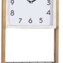 12 x 24-Inch Brown Wood Farmhouse Wall Clock – Rustic Vintage Home Décor